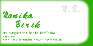 monika birik business card